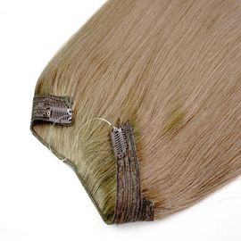 18" 20" 22" 24" Qingdao Factory Light Color Halo Flip In Hair Extension With Fish Line Human Hair supplier
