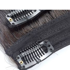 Natural Black Color Remy Clip In Hair Extensions 100% Virgin Hair With 6 Pieces supplier