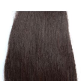 Natural Black Color Remy Clip In Hair Extensions 100% Virgin Hair With 6 Pieces supplier