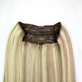 Highlighted Color Clip In Hair Extensions Remy Human Hair With Silky Straight supplier