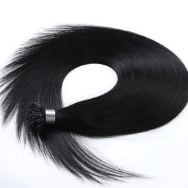 Pre Bonded Long 1 Clip Hair Extensions Double Drawn Silky Straight Wave supplier