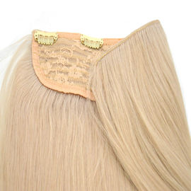 One Piece Long Clip In Hair Extensions Human Hair 100 Gram Full Color supplier