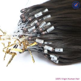 Micro Loop Hair Extensions , 100% Human Clip In Natural Hair Extensions supplier