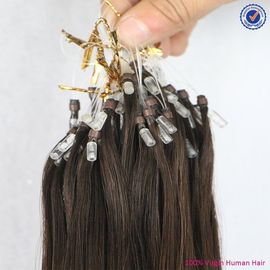 Micro Loop Hair Extensions , 100% Human Clip In Natural Hair Extensions supplier