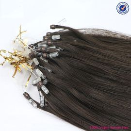 Micro Loop Hair Extensions , 100% Human Clip In Natural Hair Extensions supplier