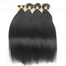 Black Color Keratin Nail U Tip Hair Extensions Double Drawn 18" To 24" supplier