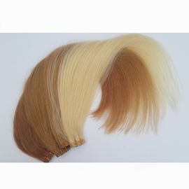 Brown Skin Weft PU Tape Hair Extensions Silky Straight For Women supplier