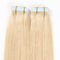 #60 Lightest Blonde Real Human Hair Tape In Extensions Straight Texture supplier