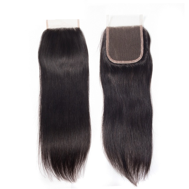 4x4 Top Swiss Hair Lace Closure, Peruvian Hair Straight Lace Closure