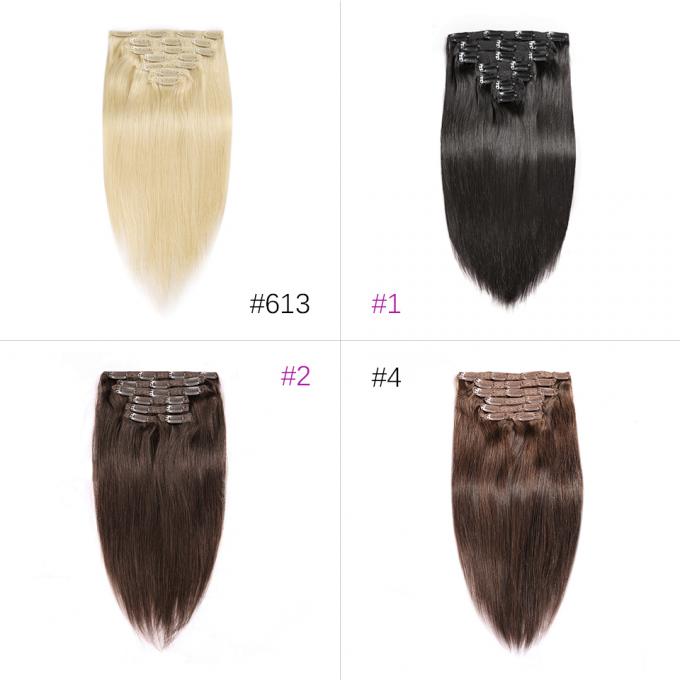 Color #2 Can Be Restyled Silky Smooth Soft Clip in Hair Extension Europe Hair Extension for Hair Salon 18" 20" 22"24"