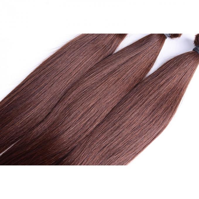 Peruvian Human Virgin Ombre Hair Weave Color #4 Dark Brown Brazilian Hair