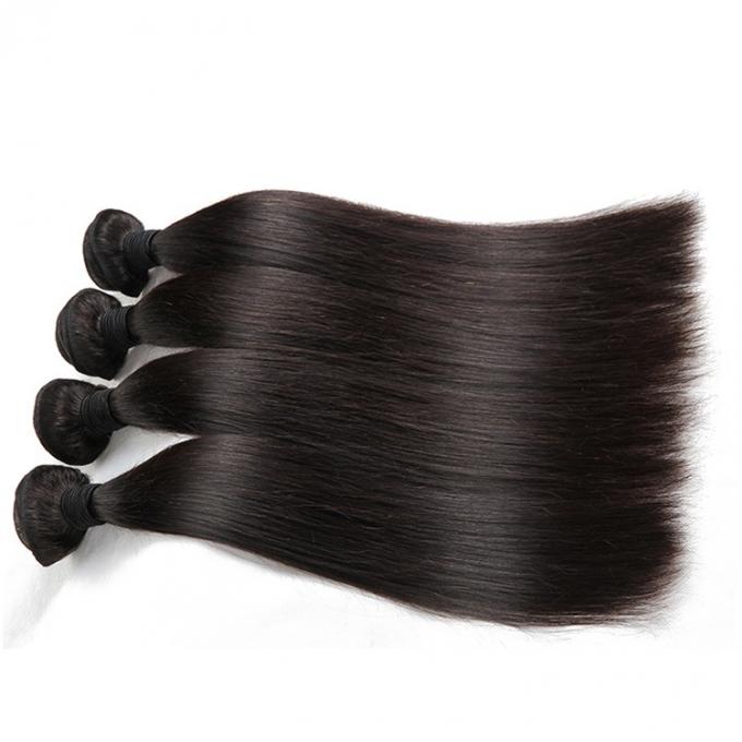 Double Machine Weft Virgin Human Hair Bundles Long Straight Hair Extensions For Thin Hair