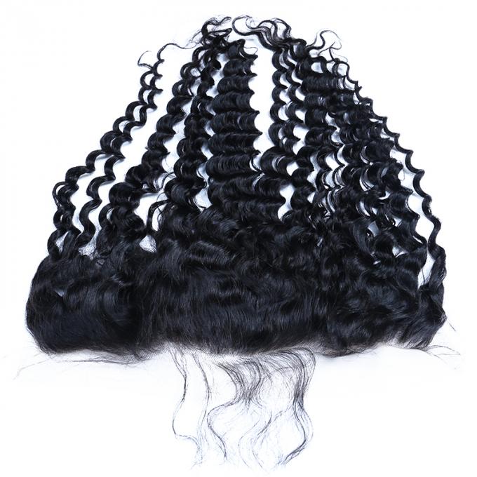 Curly 13x4 Lace Closure Deep Wave Indian Lace Front Wigs For Women