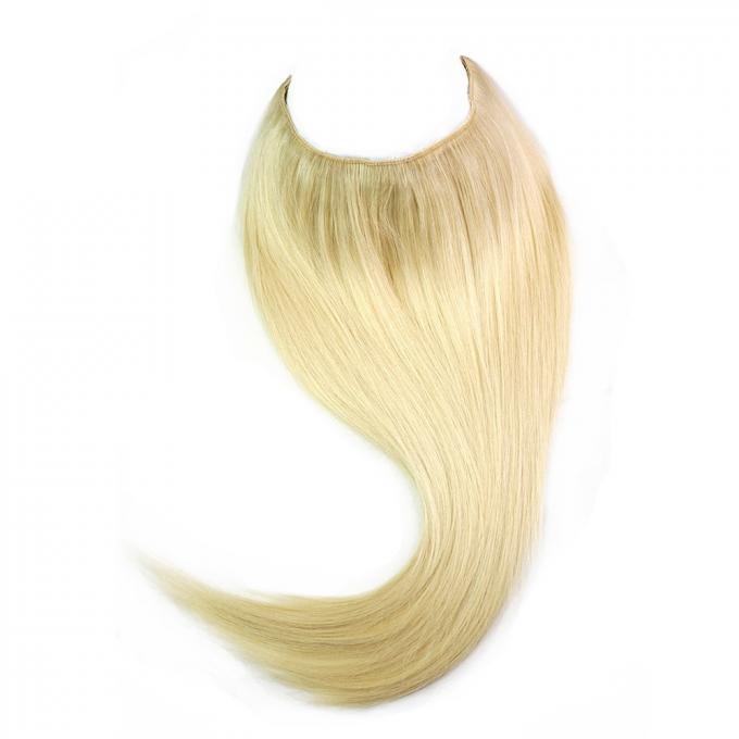 Brazilian Virgin Human Hair One Piece Halo Flip In Hair Extension #613 Blonde Color 120Gram