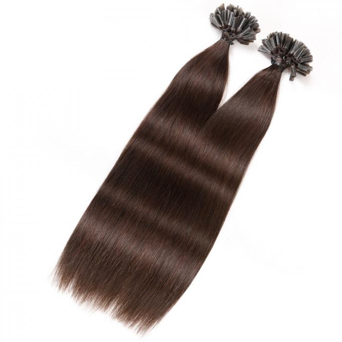 U Tip Real Human Clip In Hair Extensions Straight , Remy Fusion Extensions